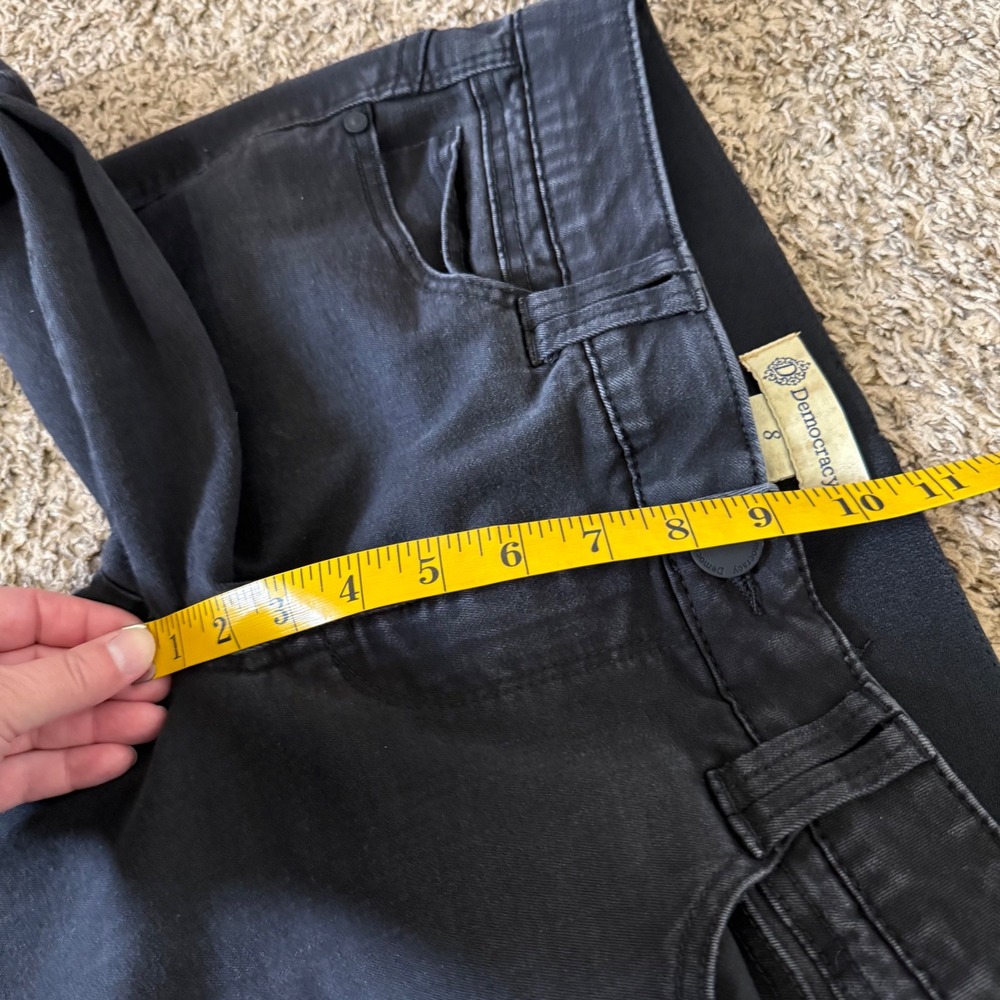 Democracy Skinny Jeans Women Size 8 Black Excellent Ab Technology Stretch Denim - Picture 6 of 7